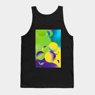 Colorful close up of oil drops in water Tank Top